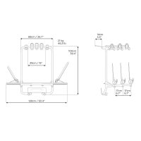 MENABO SHADOW Porte-V&eacute;los sur hayon pour VW T6 (3 V&eacute;los)